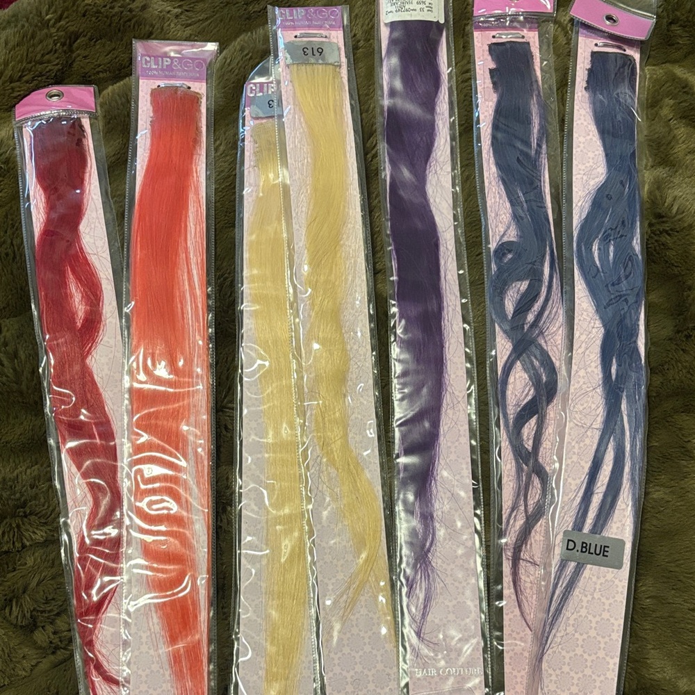 Clip & Co 100% Remy Human Hair Clip-In Hair Extensions LOT